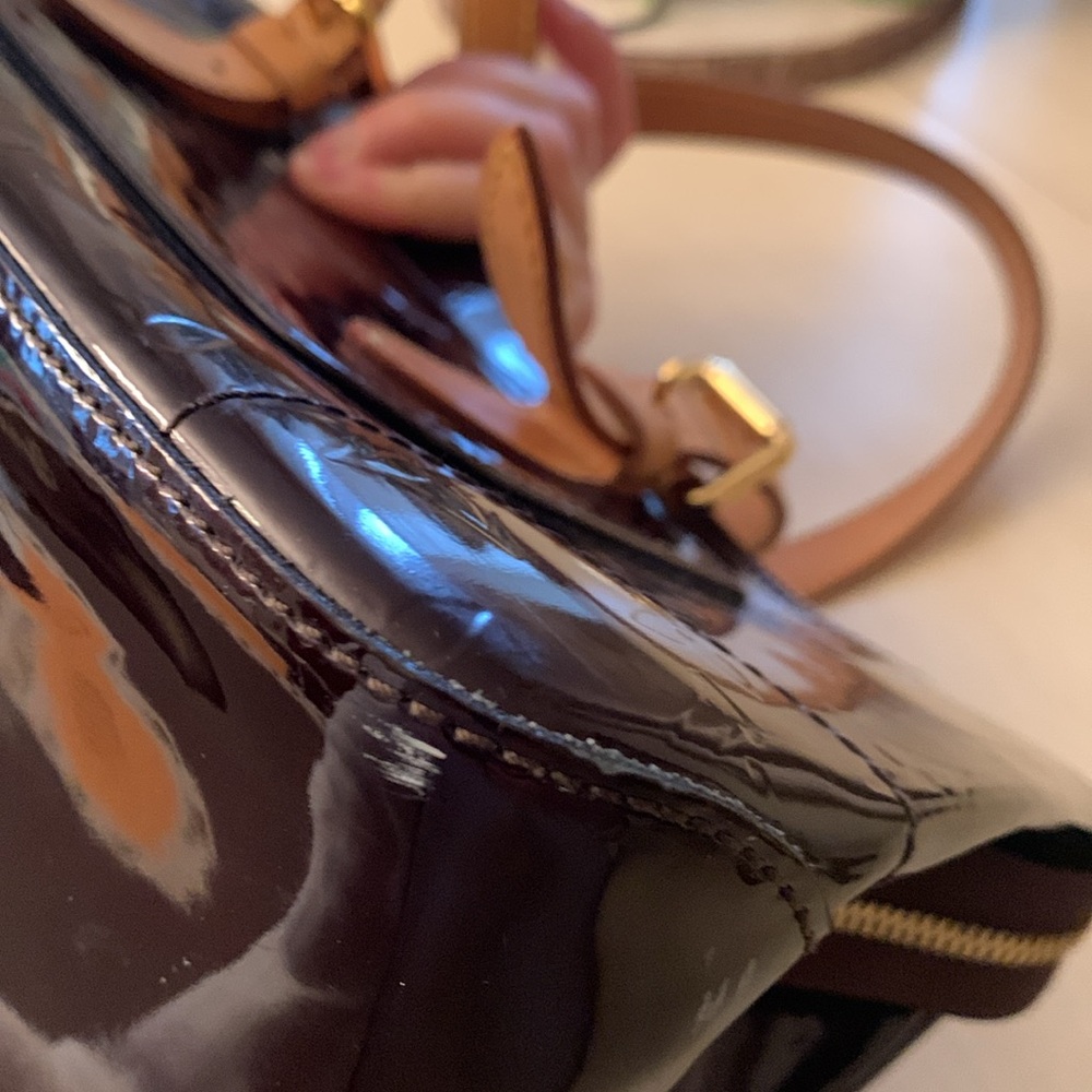 Louis Vuitton Burgundy and Tan Shoulder Bag - Picture 10 of 15